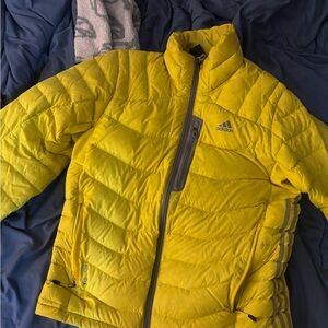 Adidas Men's Yellow Puffer Jacket
